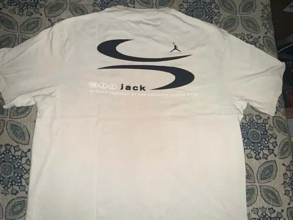 Air Jordan x Travis Scott Logo Tee Light Bone